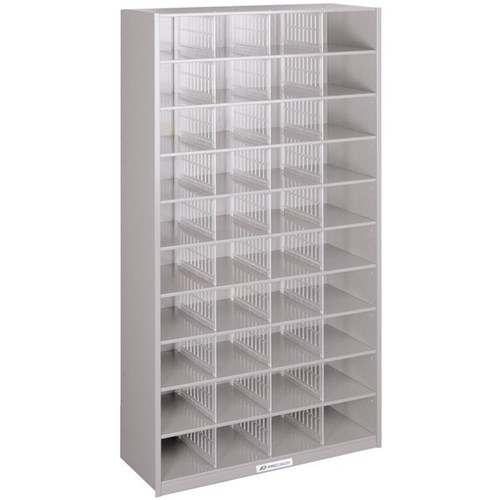 Precision Pigeon Hole Cabinet 40 Hole Silver Grey