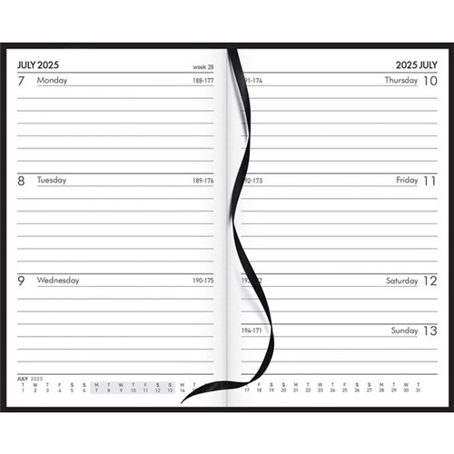 Collins Pocket Mid Year Diary Week To View 1 July 2025 to 30 June 2026 Black