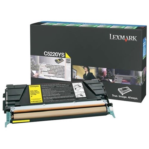 Lexmark C5220YS Yellow Return Program Laser Toner Cartridge