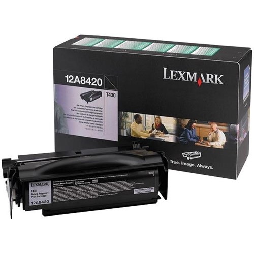Lexmark 12A8420 Black Return Program Laser Toner Cartridge