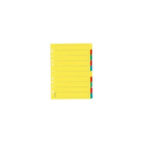 OfficeMax Index Dividers 10 Tab A4 Cardboard Coloured