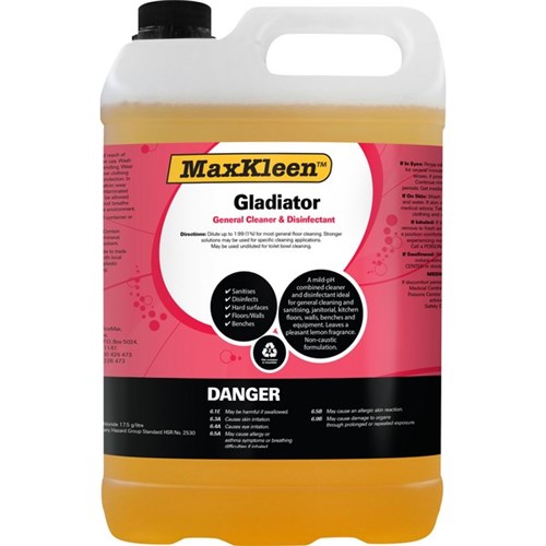 MaxKleen Gladiator General Cleaner & Disinfectant 5L
