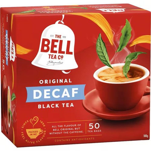 Bell Original Decaf Tagless Tea Bags, Box 50