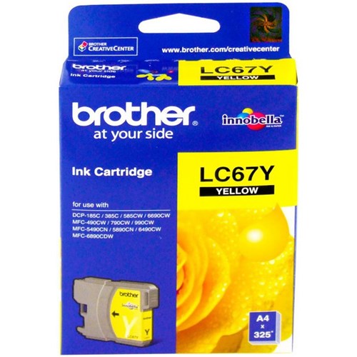 Brother LC67Y Yellow Ink Cartridge