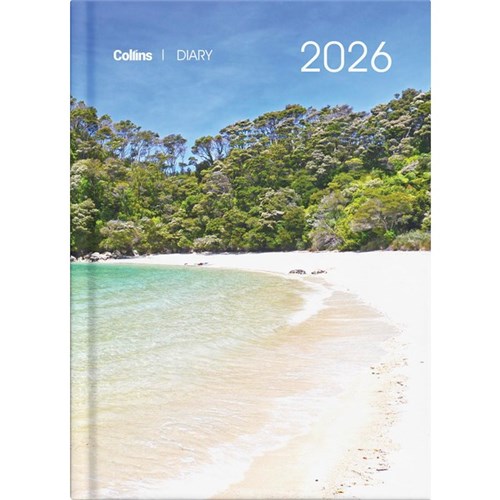 Collins A51 1/2 Hour Appointment Diary A5 Day To A Page 2026 Coastal New Zealand Assorted Designs