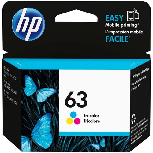 HP 63 Tri-colour Ink Cartridge F6U61AA