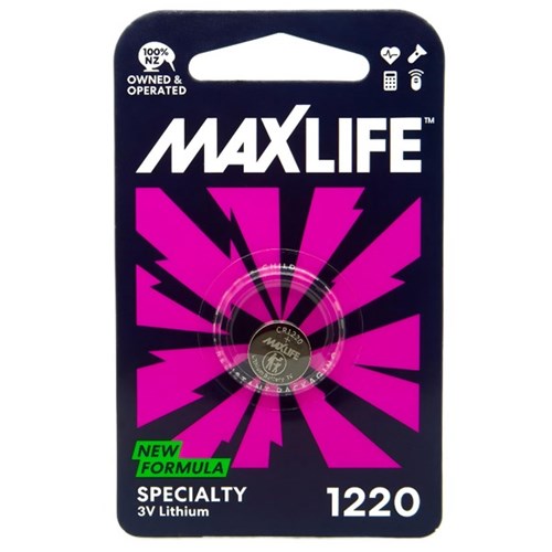 Maxlife CR1220 Lithium Speciality Cell Battery