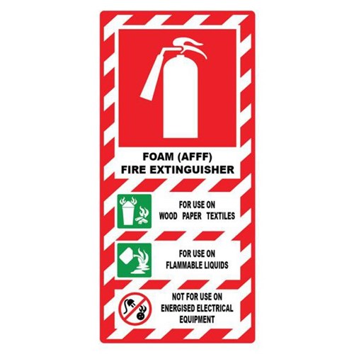 Foam AFFF Fire Extinguisher Safety Sign 240x340mm