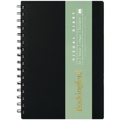 Bockingford A5 Spiral Visual Diary 60 Leaves 120gsm White Paper