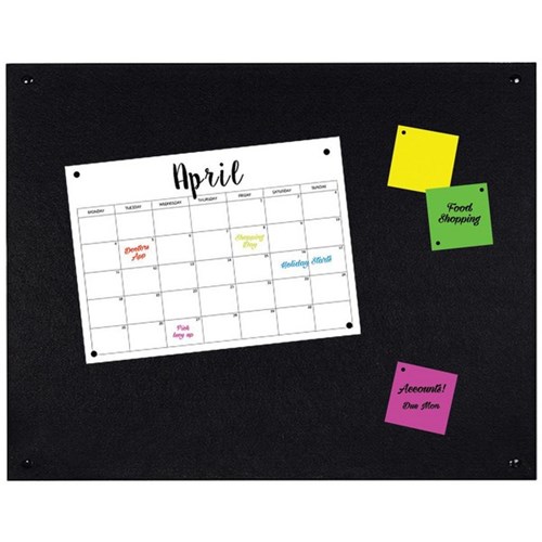 Boyd  PinPanel Noticeboard 600x900mm Black