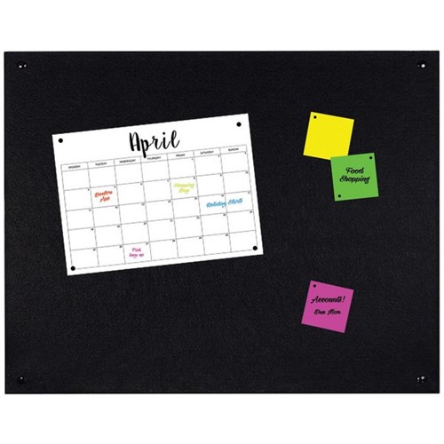 Boyd PinPanel Noticeboard 900x1200mm Black