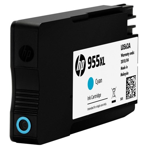 HP 955XL Cyan Ink Cartridge High Yield L0S63AA