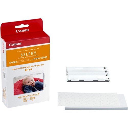 Canon RP-54 Postcard Paper & Colour Ink Cartridges Pack
