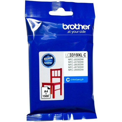 Brother LC3319XL-C Cyan Ink Cartridge High Yield