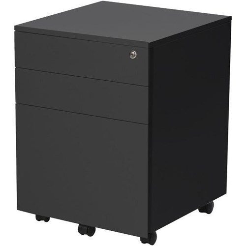 Firstline Mobile Pedestal Standard 3 Drawer Black