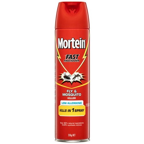 Mortein Fly & Mosquito Killer Spray Low Allergenic Fast Knockdown 350g