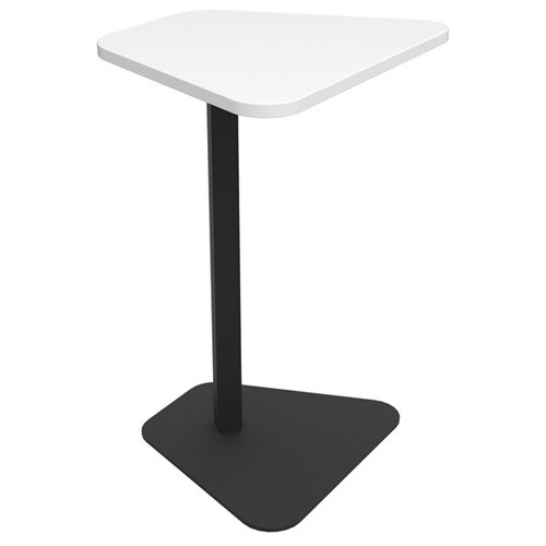 Fiord Laptop Table 550mm Trapezium Snowdrift/Black