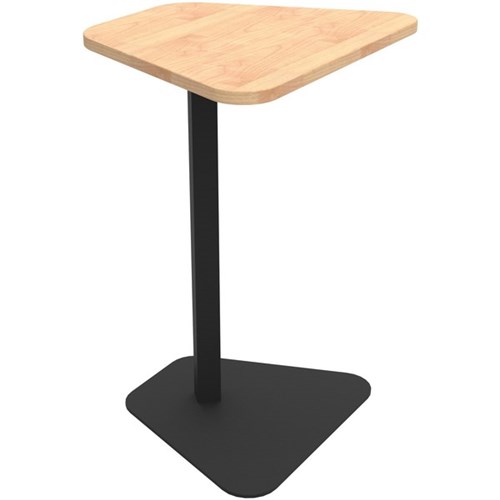 Fiord Laptop Table 550mm Trapezium Refined Oak/Black