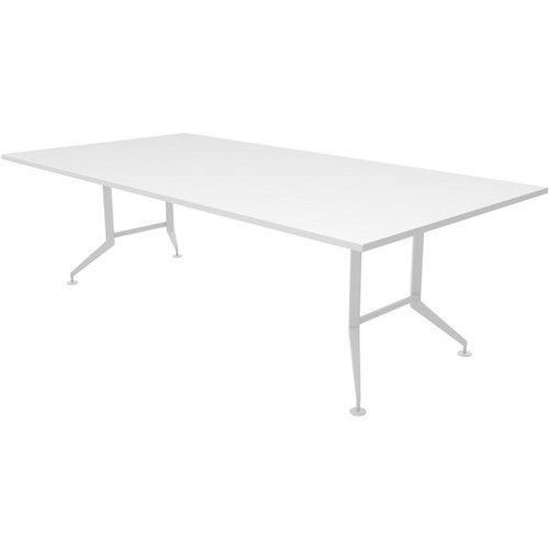 Fiord Boardroom Table 2400mm Rectangular Snowdrift/White