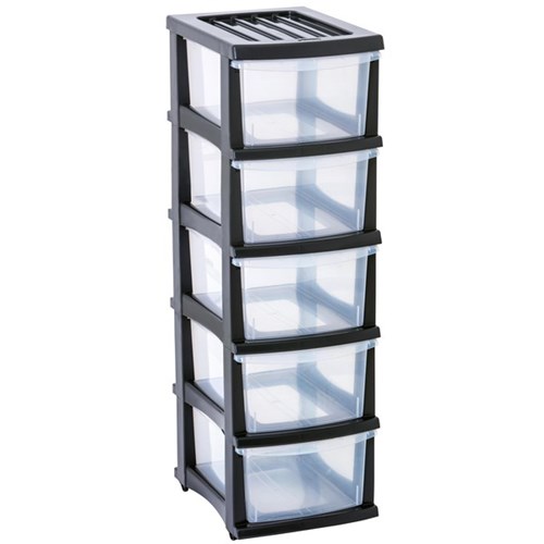 Taurus Storage Drawer 5 Drawer Grey