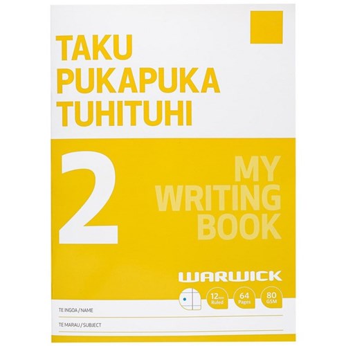Warwick My Writing Book 2 Taku Pukapuka Tuhituhi 12mm Ruled 230x317mm 64 Pages
