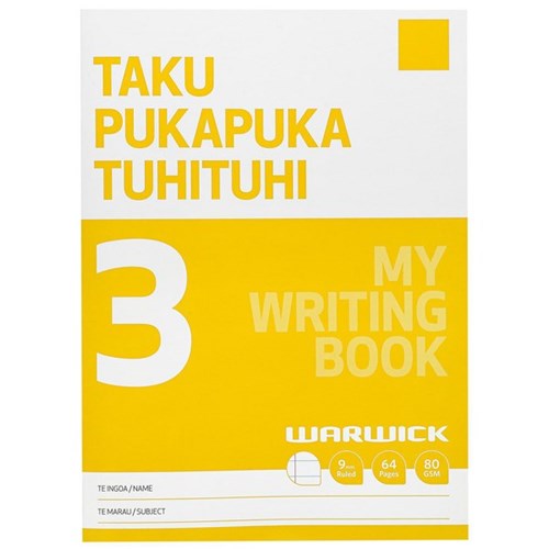 Warwick My Writing Book 3 Taku Pukapuka Tuhituhi 9mm Ruled 230x317mm 64 Pages
