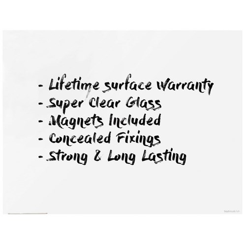 Boyd  Glass Writing Board Magnetic White 600 x 900mm