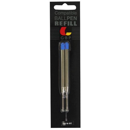 GBP Executive Compatible Pen Refill Medium Blue, Pack of 2
