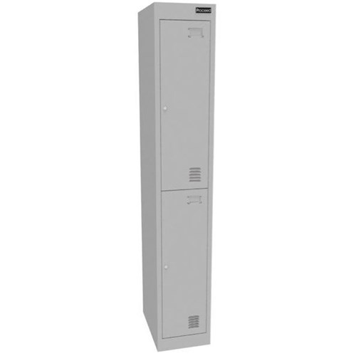 Proceed 2 Tier Locker 375mm Camlock Stone Grey
