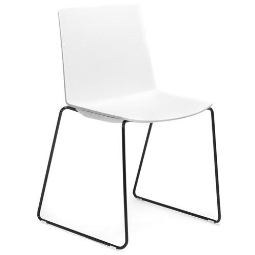 Jubel Visitor Chair Sled Base White/Black