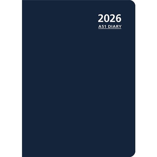 OfficeMax A51 1/2 Hour Appointments Diary A5 1 Day Per Page 2026 Blue