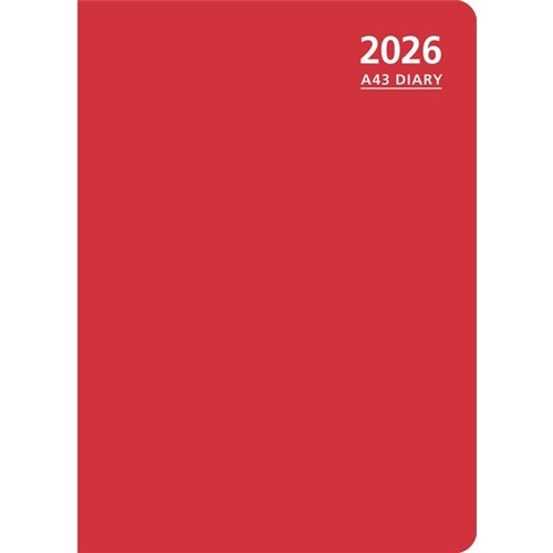 OfficeMax A43 1 Hour Appointments Diary A4 Week To View 2026 Red