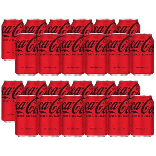 Coke Zero Sugar Cans 330ml, Pack of 24