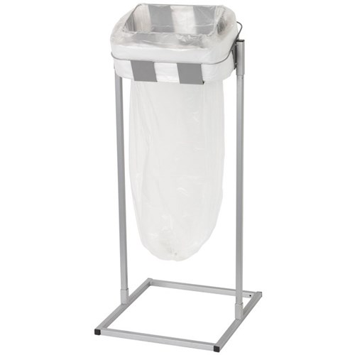 Infinity Rubbish Cradle Floor Stand Square 560mm Silver