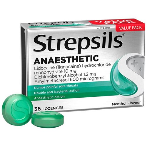 Strepsils Plus Anaesthetic Lozenges, Pack of 36