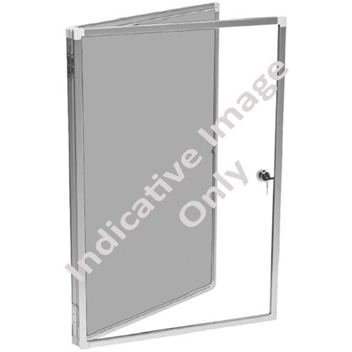 Boyd Pinboard Noticeboard Display Case 900x1200mm Keylargo Fabric/Zinc