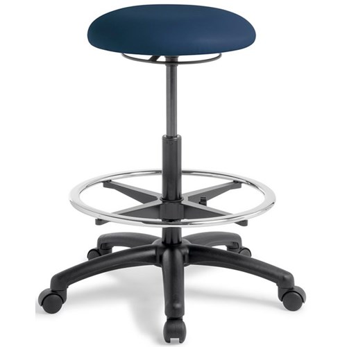 Button Stool High Lift Charisma Vinyl/Navy