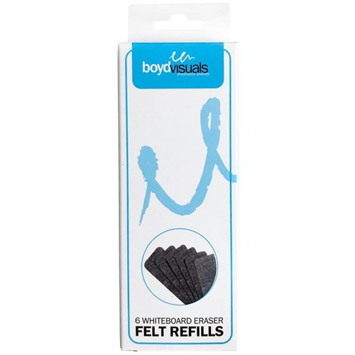 Boyd  Whiteboard Eraser Refill, Pack of 6
