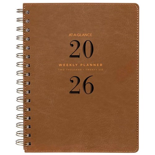 At-A-Glance A5 Diary Planner Week/Month PU 2026 Brown