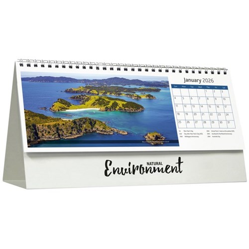 Easy2C Desk Calendar 2026 Natural Environment