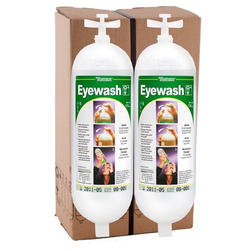 Tobin First Aid Replacement Eyewash 1L, Set of 2