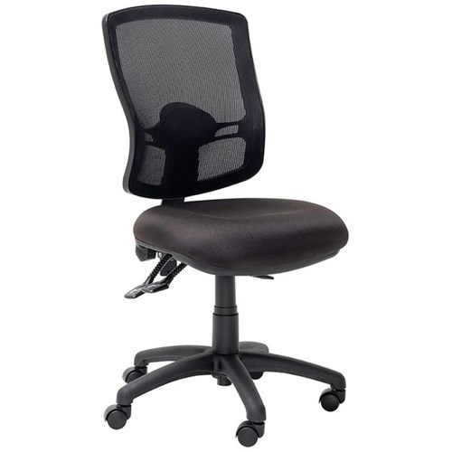 Mondo Java Task Chair 3 Lever Mesh Back Unassembled Black/Black Nylon