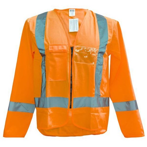 TTMC-W Hi Vis Safety Vest Long Sleeve 4XL Orange