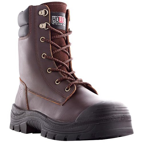 Howler Simpson Hi Leg Safety Boots Lace Up Brown