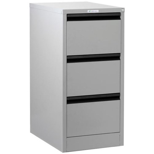 Precision Filing Cabinet 3 Drawer Vertical Silver Grey
