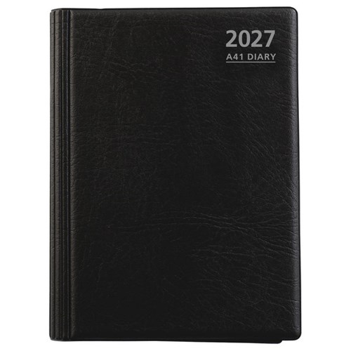 OfficeMax A41 1/2 Hour Appointment Executive Wiro Diary A4 1 Day Per Page 2027 Black