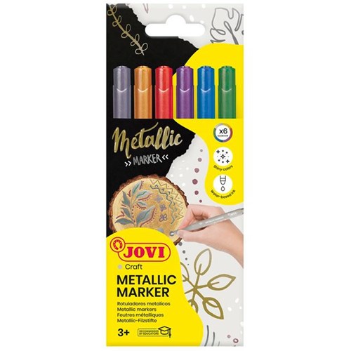 Jovi Decor Metallic Marker, Pack of 6
