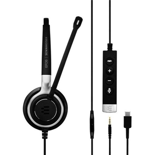 EPOS SC 635 USB-C Wired Monaural Headset with 3.5mm Jack for PC & Mobile