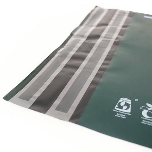 Ecopack DLE Compostable Resealable Courier Bags 135x240mm, Pack of 100