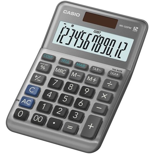 Casio MS-120FM Desktop Calculator Biz Style Silver